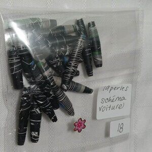 One-of-a-kind handmade/hand rolled paper beads/jewelry making/craft supplies/DIY